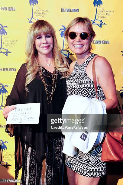 Daphna Ziman and Radha Mitchell attend the LA Jewish Film Festival Opening Night Gala at the Saban Theater In Beverly Hills on April 30, 2015 in...