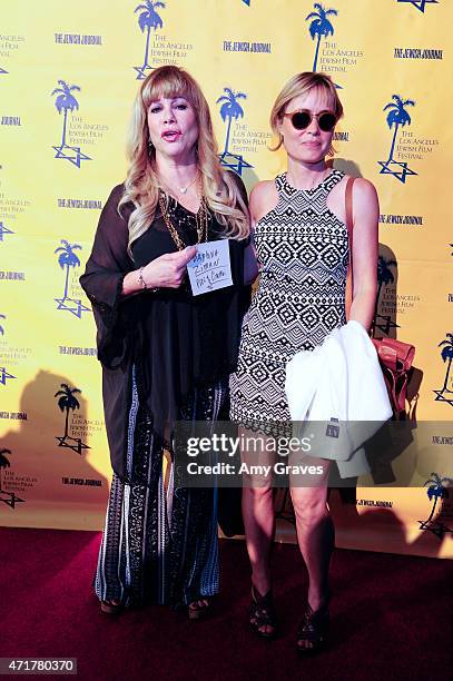 Daphna Ziman and Radha Mitchell attend the LA Jewish Film Festival Opening Night Gala at the Saban Theater In Beverly Hills on April 30, 2015 in...