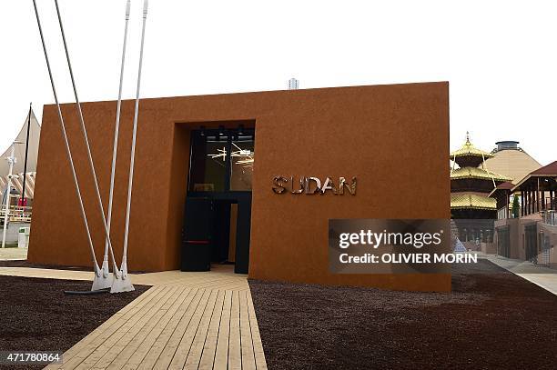 Picture taken on May 1, 2015 in Milan shows the Pavillion of Sudan on the opening day of the Universal Exposition Expo Milano 2015. The exposition...