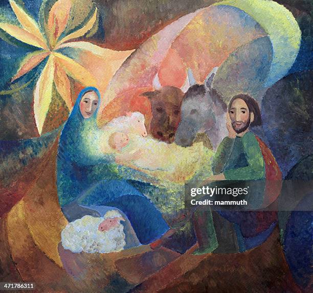 stockillustraties, clipart, cartoons en iconen met nativity scene - katholicisme