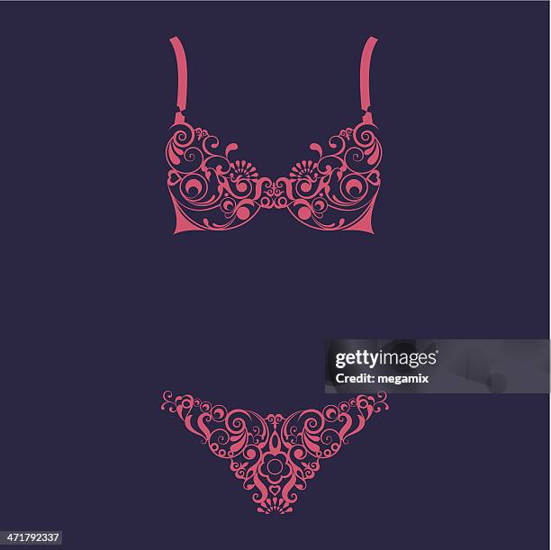 lingerie. - bra stock illustrations