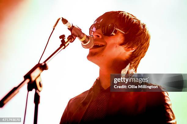 Ross Farrelly of The Strypes performs onstage at O2 Academy Leicester on April 30, 2015 in Leicester, United Kingdom