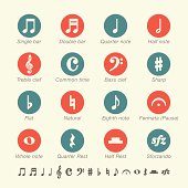 Musical Note Icons - Color Series