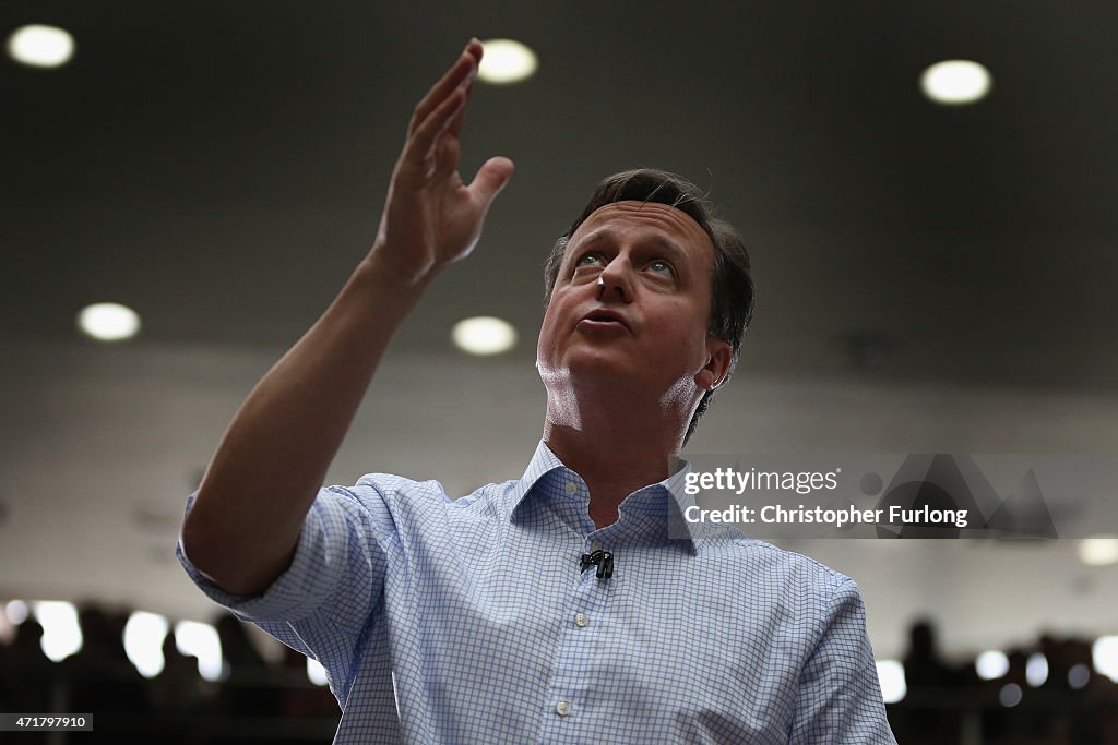 David Cameron Gives A Campaign Speech In Yorkshire