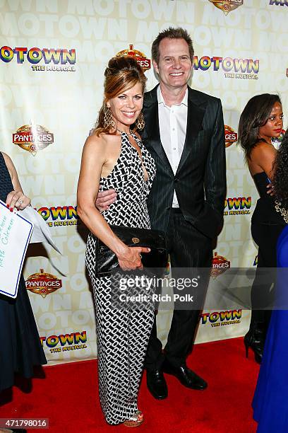 Jack Coleman and Beth Coleman attend "MOTOWN THE MUSICAL" at the Pantages Theatre on April 30, 2015 in Hollywood, California.