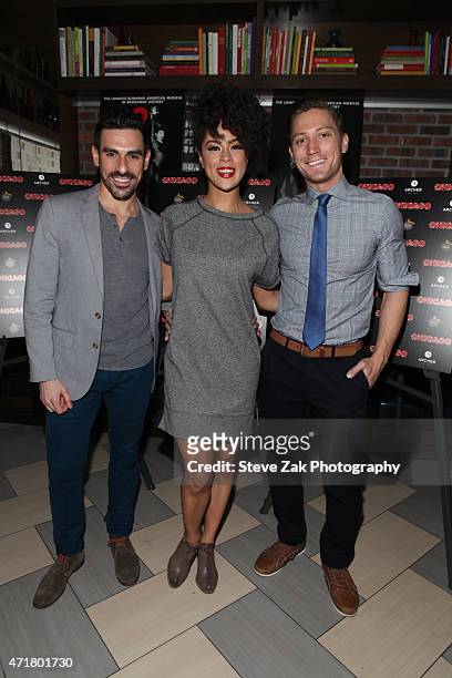 Brian Spitulnik, Kelcy Ann Griffin and Adam Jepsen attend the debut performance of Brandy Norwood in Broadway's 'Chicago' after party at David Burke...