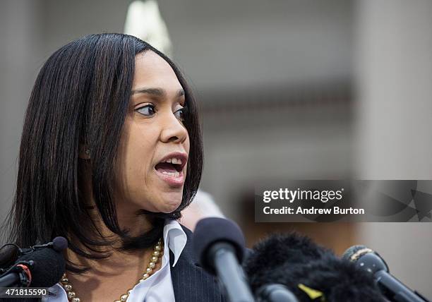 Baltimore City State's Attorney Marilyn J. Mosby announces that criminal charges will be filed against Baltimore police officers in the death of...