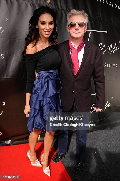 Georgia Salpa and Louis Walsh who were judges at Punchestown Racecourse on May 1, 2015 in Naas, Ireland.