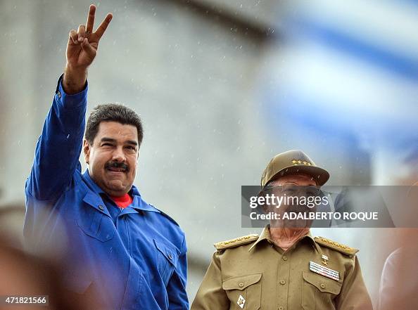 CUBA-MAY1-VENEZUELA-RALLY-CASTRO-MADURO CUBA-MAY1-VENEZUELA-RALLY-CASTRO-MADURO