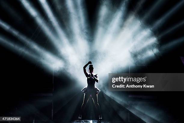 Katy Perry performs on the stage during her 'Prismatic' world tour concert at Cotai Arena on May 1, 2015 in Macau.