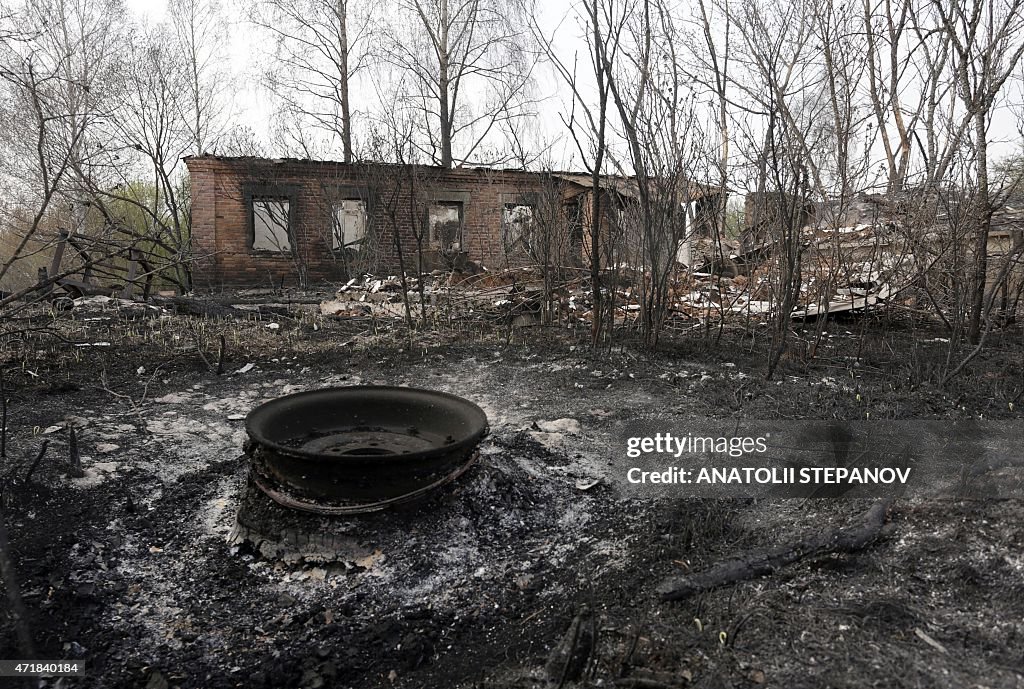 UKRAINE-NUCLEAR-CHERNOBYL-FIRE