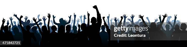 crowd - crowd cheering stock illustrations