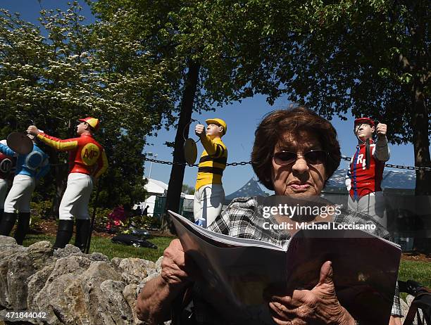 General view of a guest attending Kentucky Oaks Day during the 141st Kentucky Derby on May 1, 2015 at Churchill Downs in Louisville, Kentucky.