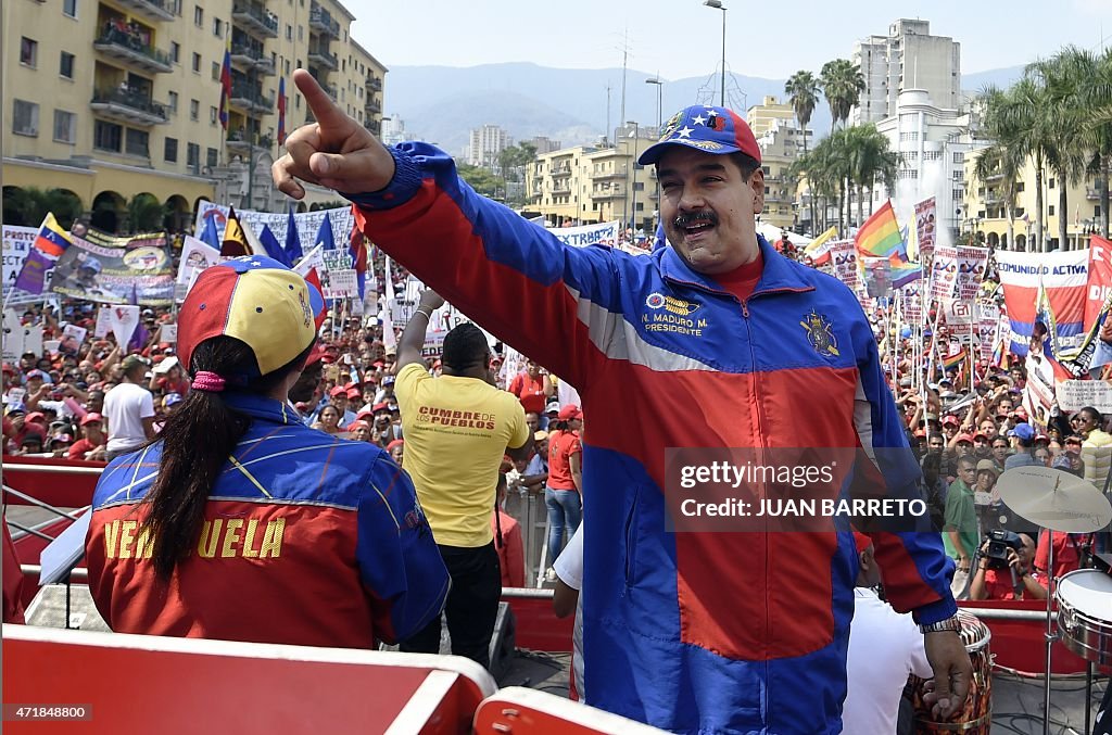 VENEZUELA-MAY1-DEMONSTRATION-MADURO