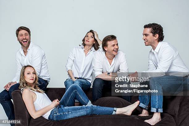 Cast of Le Talent de Mes Amis is photographed for Madame Figaro on March 26, 2015 in Paris, France. CREDIT MUST READ: Stephane...