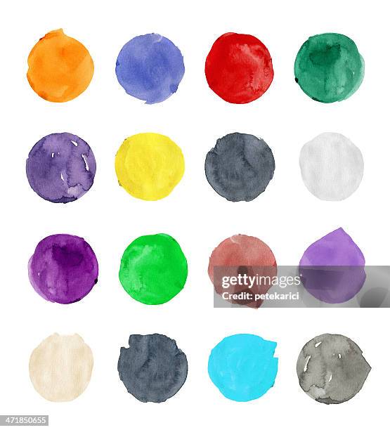 colorful circles - paint circle stock illustrations