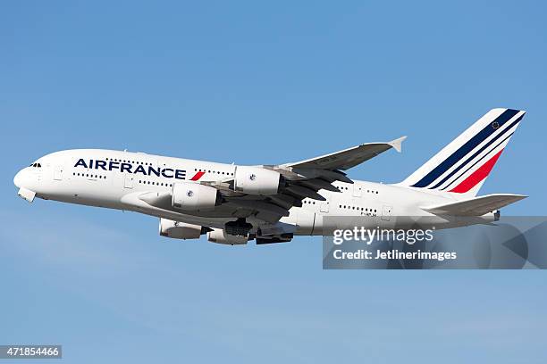 air france airbus a380 - air france stockfoto's en -beelden