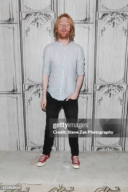 Domhnall Gleeson discusses his film 'Ex Machina' at AOL Studios during the AOL BUILD Speaker Series on May 1, 2015 in New York City.