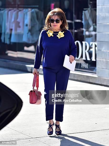 Baria Alamuddin is seen in Soho on May 1, 2015 in New York City.