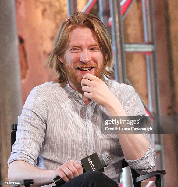 Domnhall Gleeson discusses his film "Ex Machina" during the AOL BUILD Speaker Series at AOL Studios on May 1, 2015 in New York City.