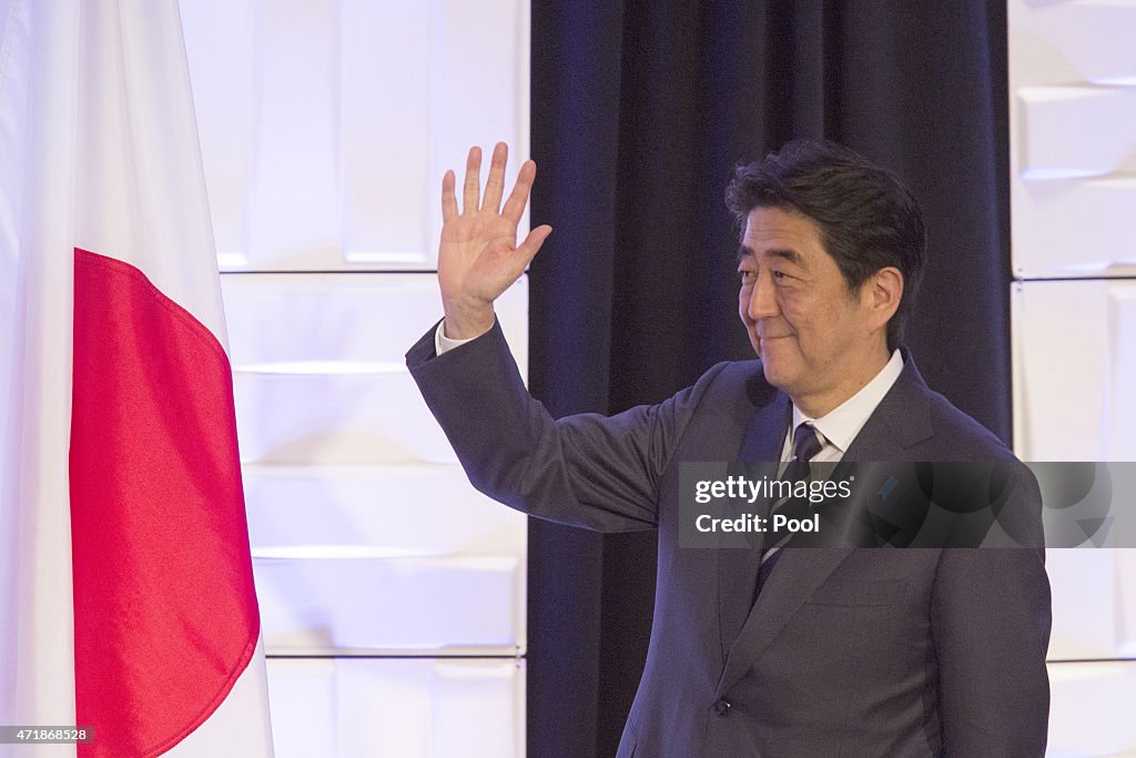 Japanese Prime Minister Shinzo Abe Visits Los Angeles