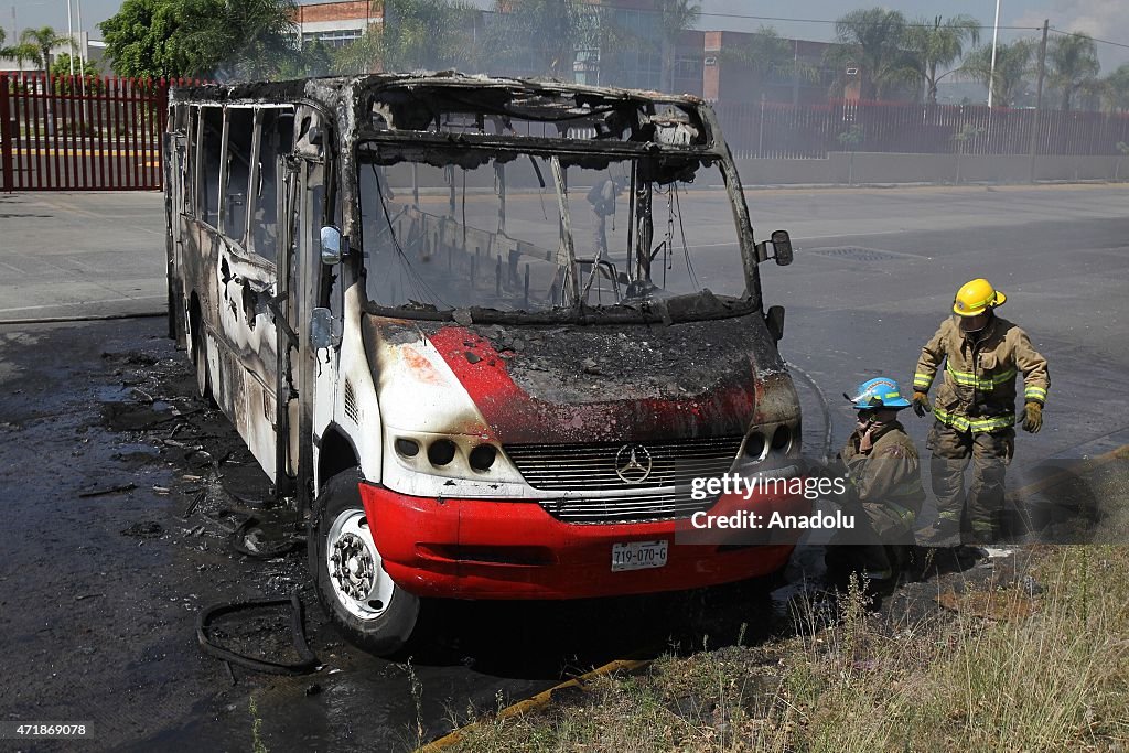 Vehicles set on fire in Mexico's Guadalajara