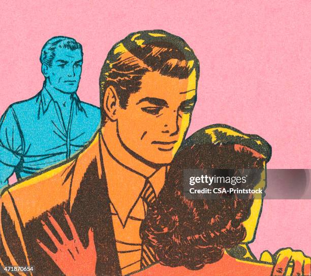 slow dance - infidelity stock illustrations