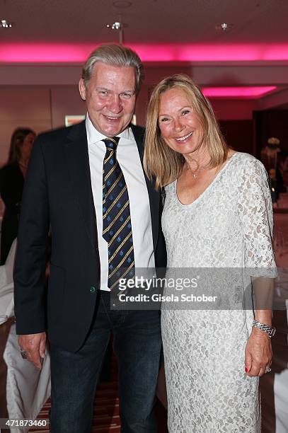 Johnny Logan, Sybille Beckenbauer during the Franz Roth Golf Cup gala evening in favour of Michael Roll Stiftung 'Tabaluga' on May 1, 2015 in Bad...