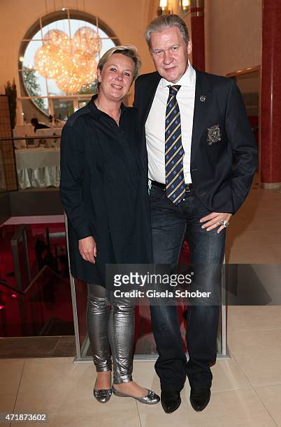 Johnny Logan and his partner Tanja Surmann during the Franz Roth Golf Cup gala evening in favour of Michael Roll Stiftung 'Tabaluga' on May 1, 2015...