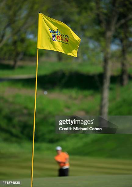 Hole flag is seen on the sixth hole during the second round of the United Leasing Championship held at Victoria National Golf Club on May 1, 2015 in...