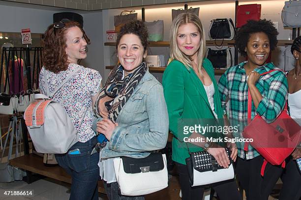 Broadway Actresses Rebecca Lachance, Sara Sheperd, Sara King and Gabrielle Reid attend Danielle Nicole's Handbag Shopping Party at Macy's Herald...