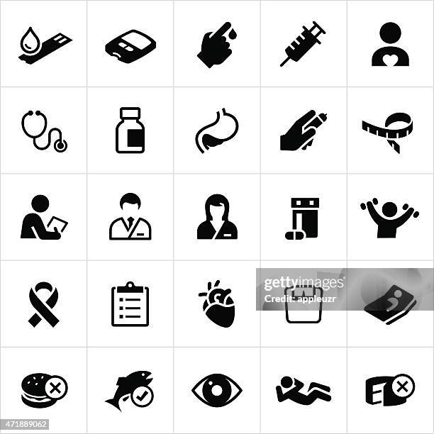 bildbanksillustrationer, clip art samt tecknat material och ikoner med diabetes mellitus icons - människans bukspottkörtel