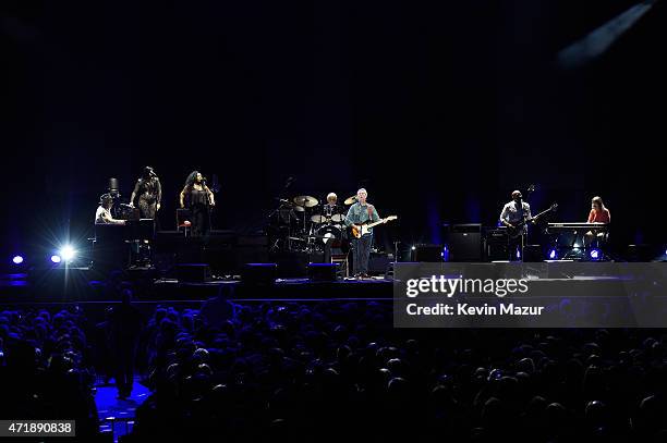 Eric Clapton performs at the Eric Clapton's 70th Birthday Concert Celebration at Madison Square Garden on May 1, 2015 in New York City.