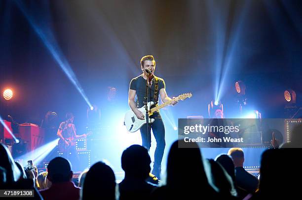 Singer-songwriter Hunter Hayes performs live on stage at United Supermarkets Arena on May 01, 2015 in Lubbock, Texas.