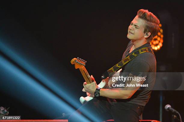 Singer-songwriter Hunter Hayes performs live on stage at United Supermarkets Arena on May 01, 2015 in Lubbock, Texas.