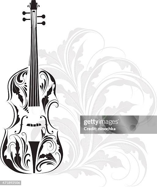 violin design - violin stock illustrations