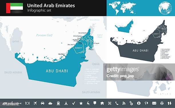 illustrations, cliparts, dessins animés et icônes de émirats arabes unis-plan de l'infographie-illustration - émirats arabes unis