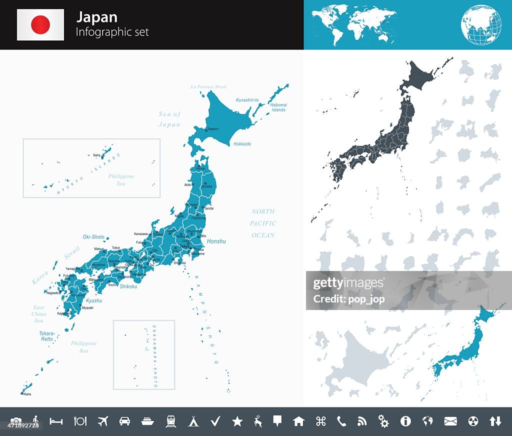 Japan - Infographic map - illustration