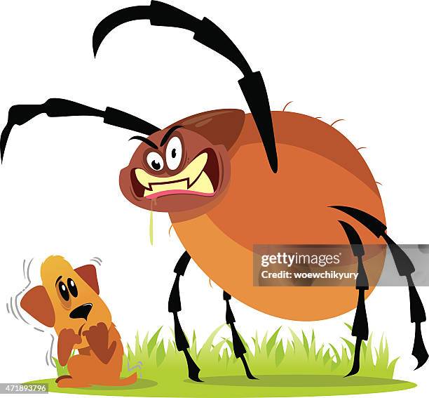 illustrazioni stock, clip art, cartoni animati e icone di tendenza di attacco del tipo di acaro - acaro