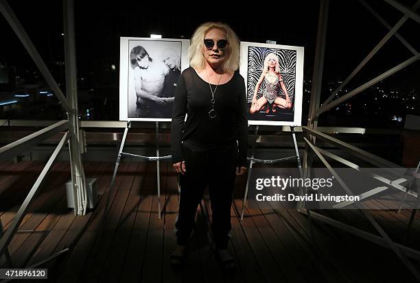 Singer Debbie Harry attends a Debbie Harry and Chris Stein hosted cocktail party at the Hollywood Roosevelt Hotel on May 1, 2015 in Hollywood,...