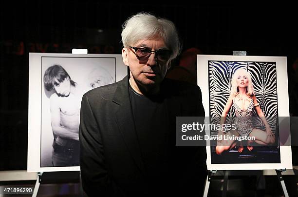 Photographer Chris Stein attends a Debbie Harry and Chris Stein hosted cocktail party at the Hollywood Roosevelt Hotel on May 1, 2015 in Hollywood,...