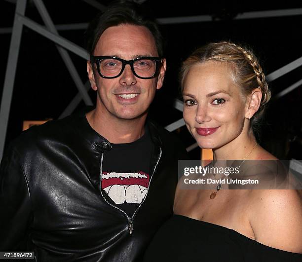 Actors Donovan Leitch Jr. And Libby Mintz attend a Debbie Harry and Chris Stein hosted cocktail party at the Hollywood Roosevelt Hotel on May 1, 2015...