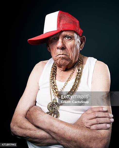 old school grandfather - rap stockfoto's en -beelden