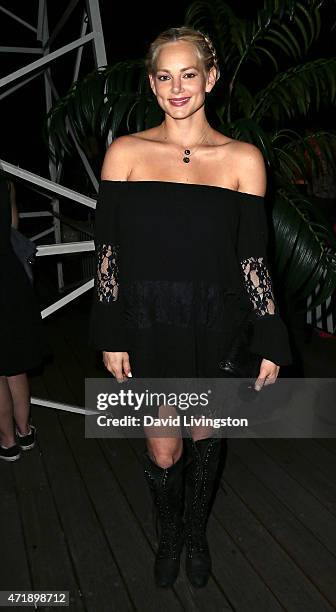 Actress Libby Mintz attends a Debbie Harry and Chris Stein hosted cocktail party at the Hollywood Roosevelt Hotel on May 1, 2015 in Hollywood,...