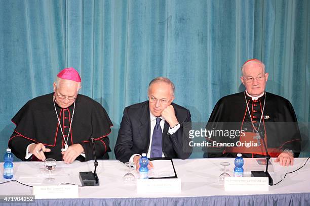 President of the United States Conference of Catholic Bishops Joseph Edward Kurtz, Supreme Knight of Knights of Culumbus Carl Anderson and Cardinal...