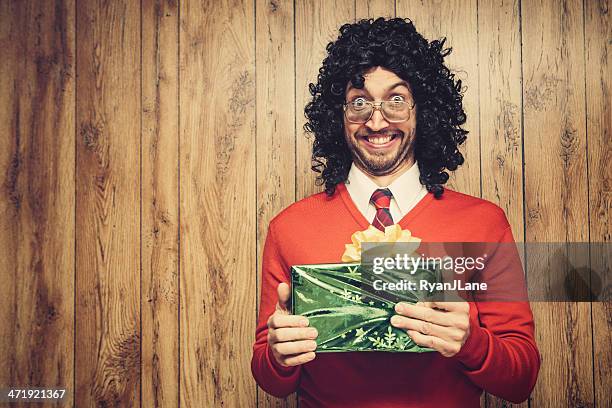 christmas perm guy - funny christmas stock pictures, royalty-free photos & images