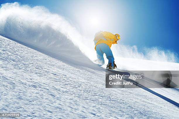 snowboarden - snow boarding stock-fotos und bilder