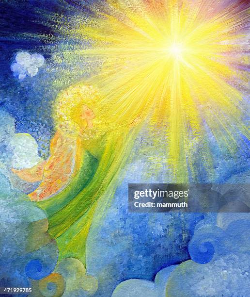 bethlehem weihnachtsengel - weihnachtsstern stock-grafiken, -clipart, -cartoons und -symbole