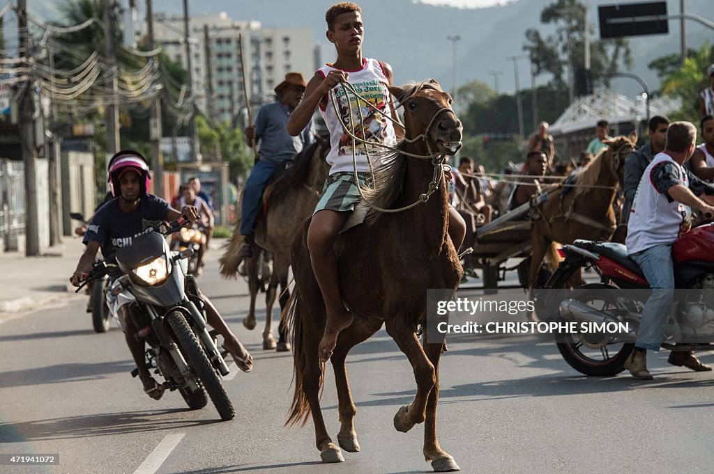 BRAZIL-TRADITION-SAO JORGE-PARADE