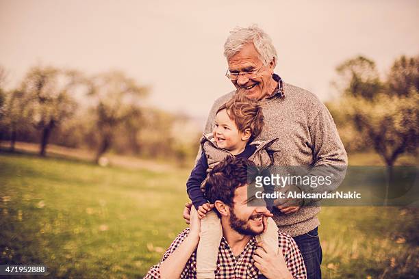 three generations - three people bildbanksfoton och bilder